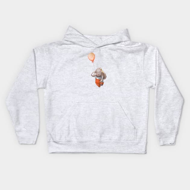 Elephant Love 3 Kids Hoodie by EveFarb